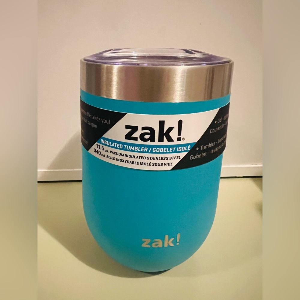 Zak! Designs 11.5oz Double Wall Stainless Steel Insulated Tumbler TEAL NEW